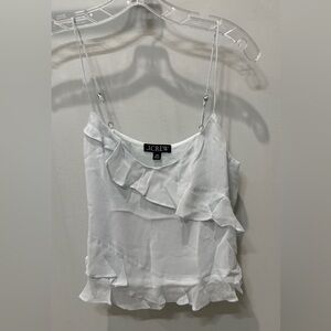 J.Crew Drapey ruffle camisole in chiffon ~ Sz XXS ~ Stormy Seafoam Blue